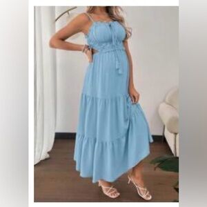 SHEIN Light Blue Maxi Dress